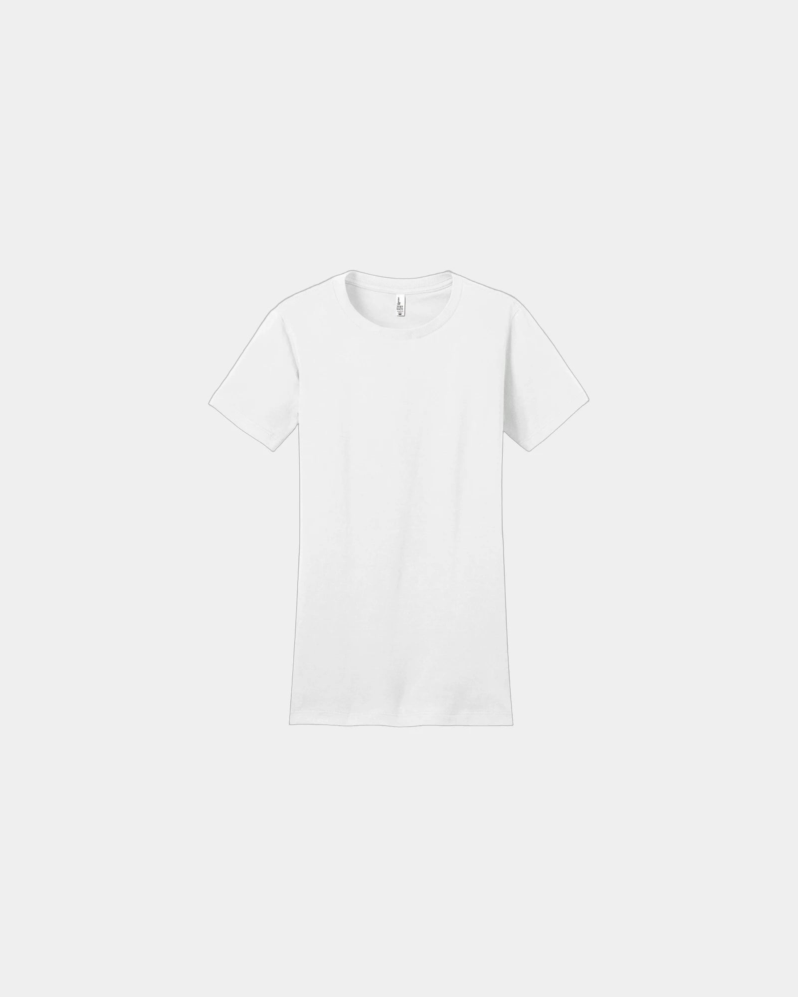 Custom fitted women's cotton concert t-shirt tee - White